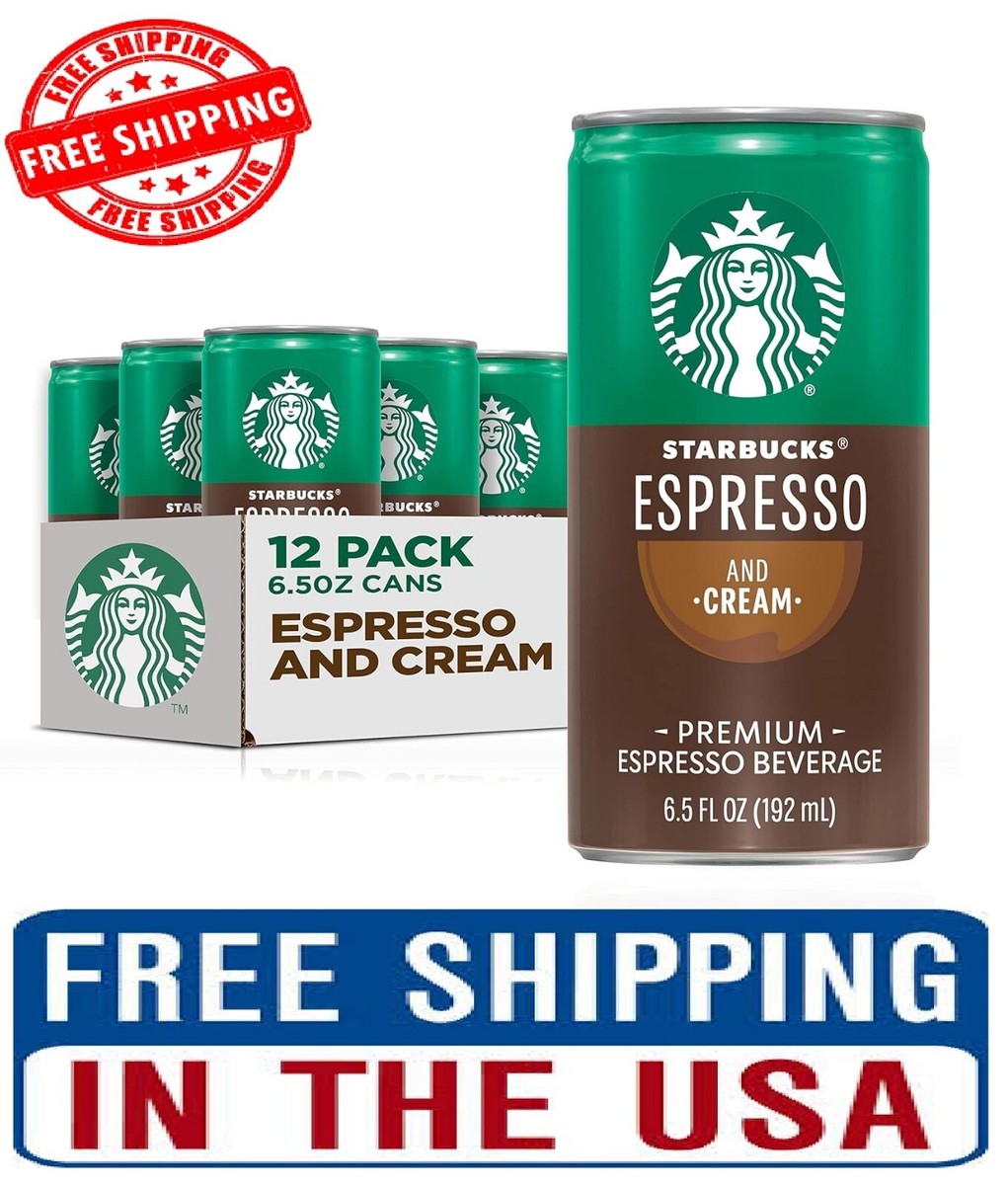Starbucks Ready to Drink Coffee, Espresso & Cream, 6.5oz Cans (12