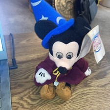 Disney Store Mini Bean Bag mickey Mouse 8" Sorcerer w/ Tag