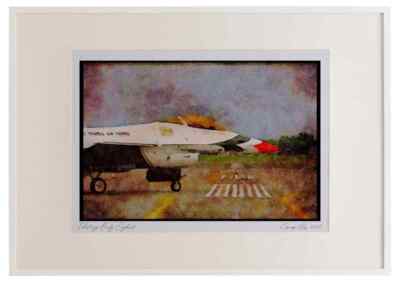 359051 General Dynamics F 16A Fighting Falcon, U.S. Air Force Aquarell Bild