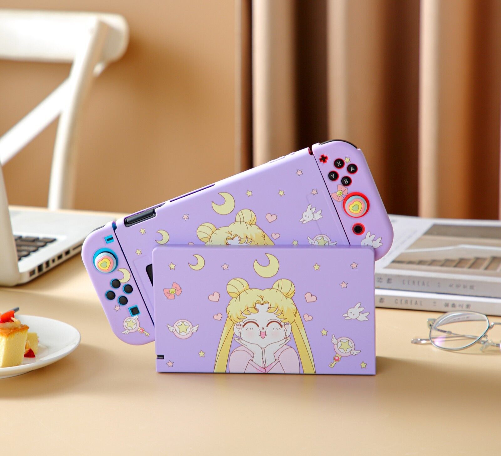 Nintendo Switch OLED Case Cover Purple Kawaii Accessories For Joycon Controller