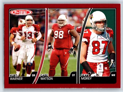 2007 Topps Total Kurt Warner Gabe Watson Sean Morey Red Parallel #354