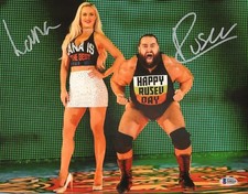 Rusev & Lana Signed 11x14 Photo BAS Beckett COA WWE Day #1 Picture Autograph 214