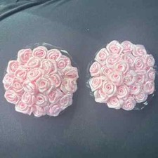Handmade Baby Pink Rose Pasties Self-Adhesive Floral Nipple Covers