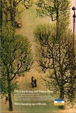 VISA We're keeping up with you Original Vintage Print Ad