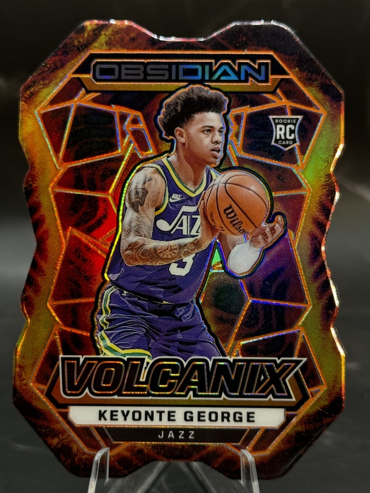 🔥 2023-24 Obsidian Keyonte George Volcanix Die Cut SSP Case Hit 🔥 Utah Jazz
