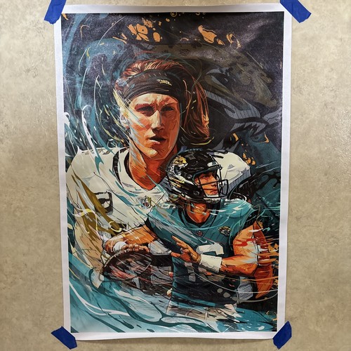 Trevor Lawrence Jacksonville Jaguars NFL ✅ Man Cave Canvas Poster Wall Art 16x24