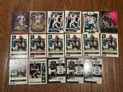 Jalen Hurts 2021 & 2022 Lot (17 Cards) - SPs Prizm Eagles