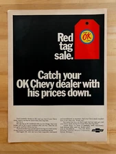 1969 Original Print Ad GM "OK USED CARS" CATCH YOUR OK CHEVY DEALER WITH HIS