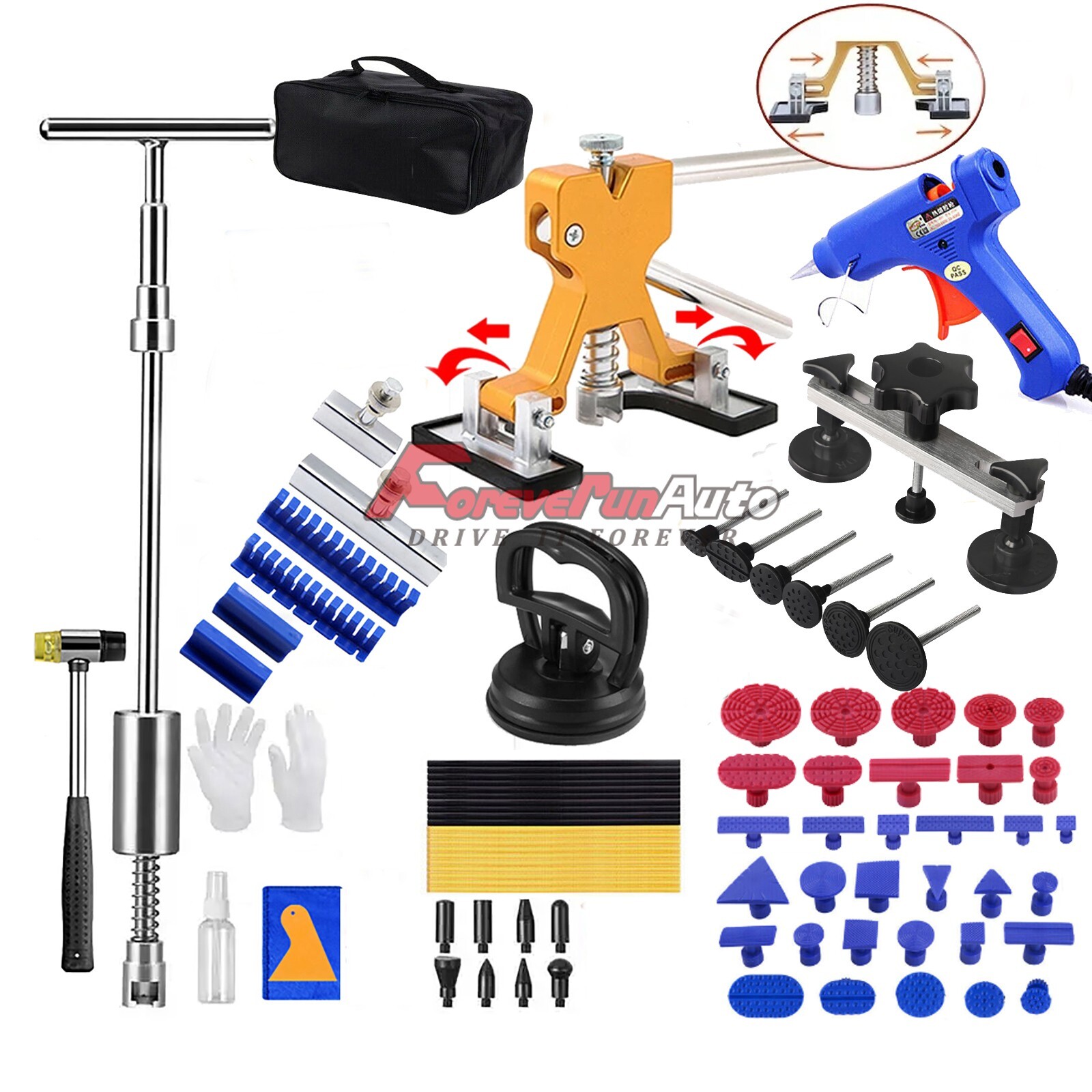 Car Body Dent Puller Hammer Bridge Lifter Tool Paintless Hail Remover ...