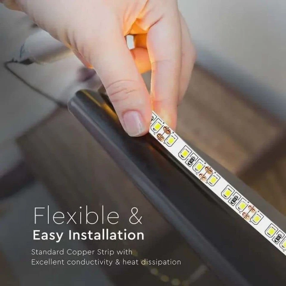 Striscia Led 12V 8W/mt striscia da 5 Metri LED Adesiva per Casa, Cucina, Camera - Immagine 4 di 4