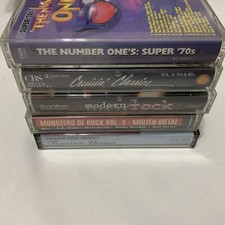 Lot Of 5 Compilation Rock Cassette Tapes In Great Condition