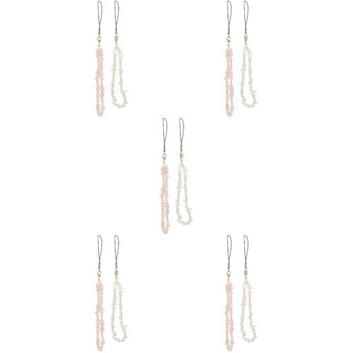 5 PCS Mobile Phone Chain Ladies Colorful Beaded Lanyard Charms Strap Aesthetic - 第 1/12 張圖片
