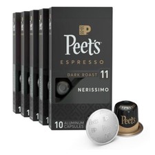 Peet's Coffee Dark Roast Espresso Capsules Nerissimo Intensity 11 50 Count