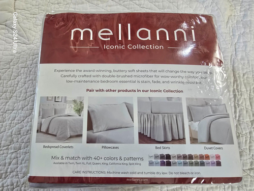 NEW MELLANNI KING SIZE 4 PIECE BED SHEET SET LAVENDER NIP - Picture 6 of 7