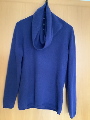 Damen Kaschmir - Pullover v. Sandra Pabst | blau | mit weitem Rollkragen | Gr.38