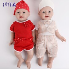 IVITA 20'' Blue Eyes Boy or Girl Baby Full Silicone Reborn Baby Doll Gifts