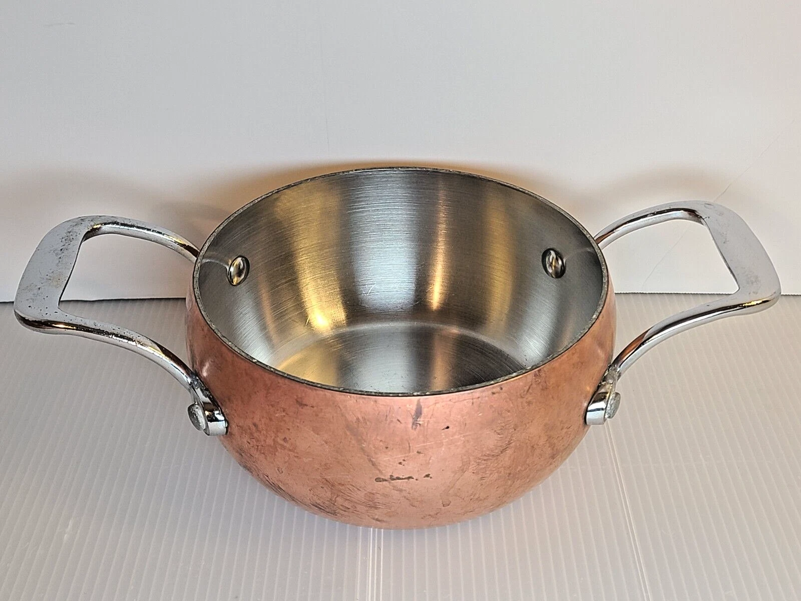IL Mulino New York 6” 1 Qt Sm Copper Saucepan Pan Stainless Steel Lined Cookware