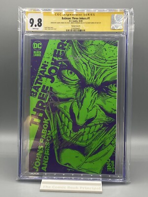 Batman: Three Jokers #1 DC 1:25 Variant CGC 9.8 Signed 3x Johns Fabok Anderson