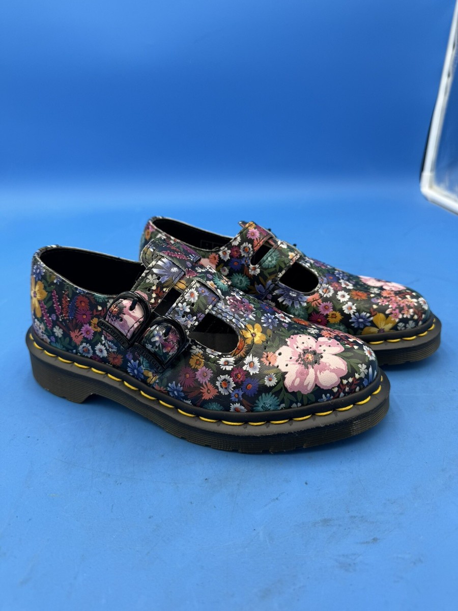 Dr. Martens 8065 WL Multicolor Leather Floral Mary Jane Womens