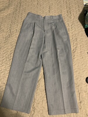 Boys Grey Dress Pants Stripes Size 8 GUC | eBay