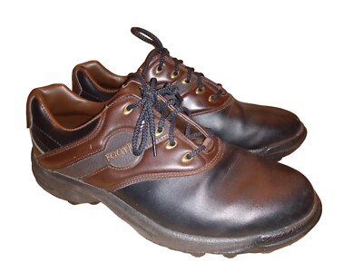 Footjoy Greenjoys Golf Shoes Black Dark Brown Soft Spikes  display picture 1