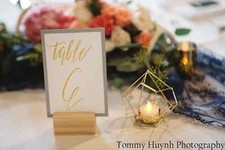 20- 3" x1.5" W x1/8" Slit Wedding Table Number Holders Table Markers Sign Holder