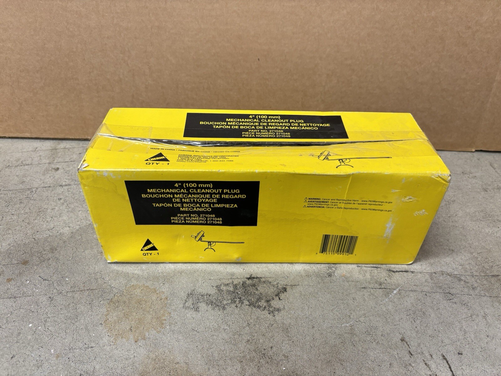 CHERNE 271048 4" MECHANICAL CLEANOUT PLUG