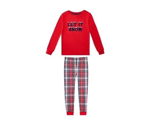 NEW Let It Snow Matching Family PJ Sleep Kid's Unisex Size 3T 2-Piece Pajama Set - Picture 9 of 13