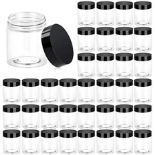 36 Pack 3 OZ Plastic Jars Round Clear Cosmetic Container Jars with Lids, Eter...