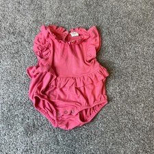 Kate Quinn Baby Ruffle Romper Bodysuit 0-3 Months Organic Cotton Girls Outfit