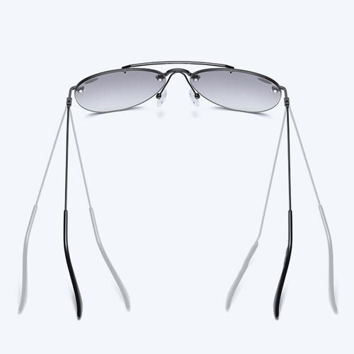 Vintage Men's Pilot Rimless Gray Reading glasses Bifocal Dual-use Magnifier - Picture 8 of 14