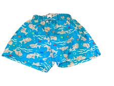 Baby Boy's Swim Trunks Shorts 3-6 Months Healthtex Blue Sharks w/ Liner