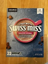 Swiss Miss, Reduced Calorie Hot Cocoa, Keurig K-Cup Pod, 44ct (2Boxes of 22Pods)