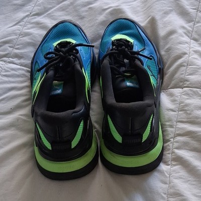 PUMA Low Top Colorblock Blue Green Black Sneakers Men's Lace Up 387357-01