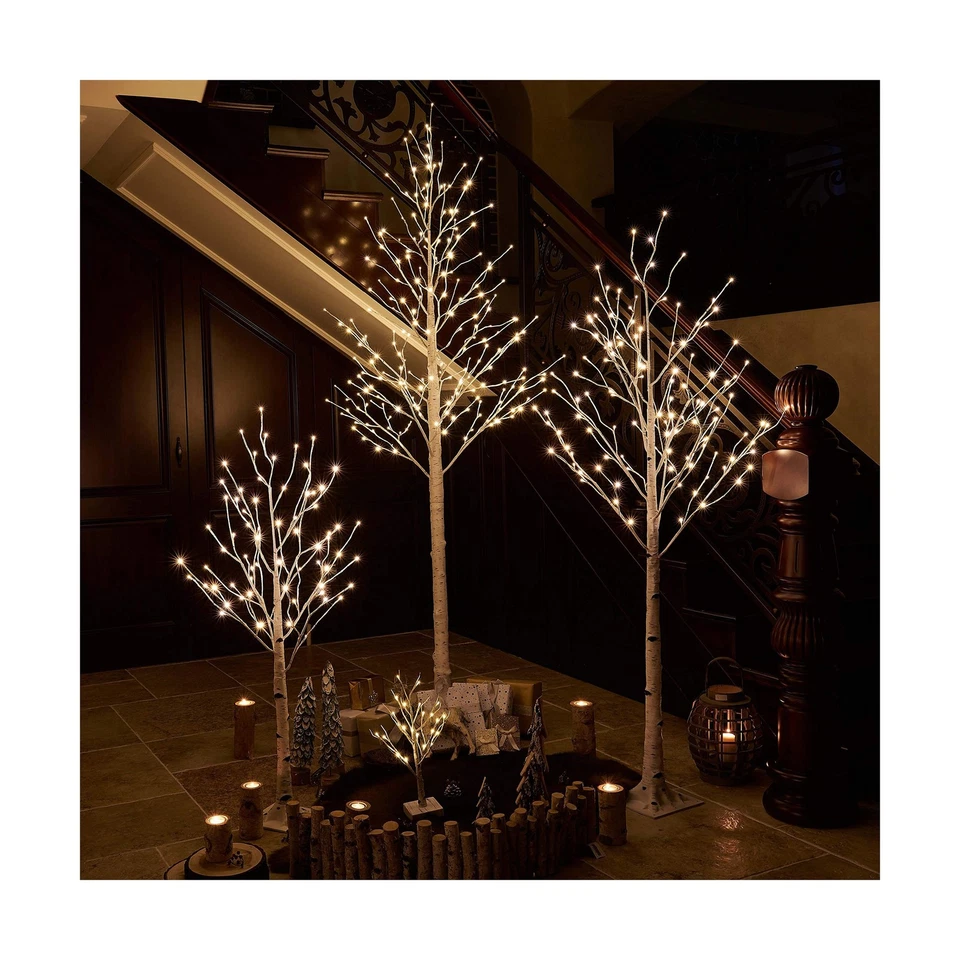 Белая береза с подсветкой Hairui 6 футов, веточка с подсветкой для Христа... - Изображение 4 из 4