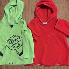 Vintage Sesame Street Baby Oscar Elmo Hoodies Size 24 Months