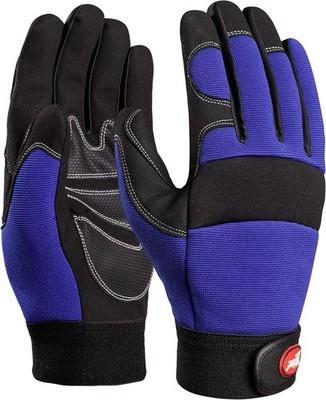 Vorteilspack RLine  MEC BLUE Mechanics Handschuh Synthetikleder Gripverstärkung