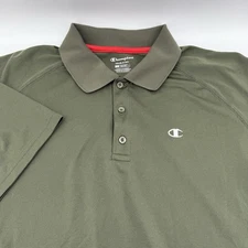 Champion Mens Double Dry Green And Red Polo Collared Shirt Sz XL Breathable.
