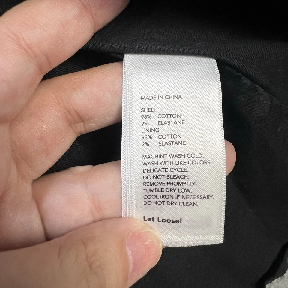 Blazer KATE SPADE Saturday Negro Talla XS Algodón Frente Abierto Costura Solapa Chaqueta Foto 4 de 4