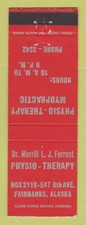 Matchbook Cover - Dr Merrill LJ Forrest Physio Therapy Fairbanks AK