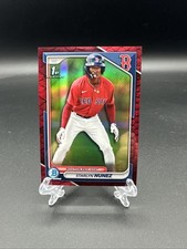 2024 Bowman Chrome Prospect Starlyn Nunez Red Reptilian Refractor /5 Red Sox 1st