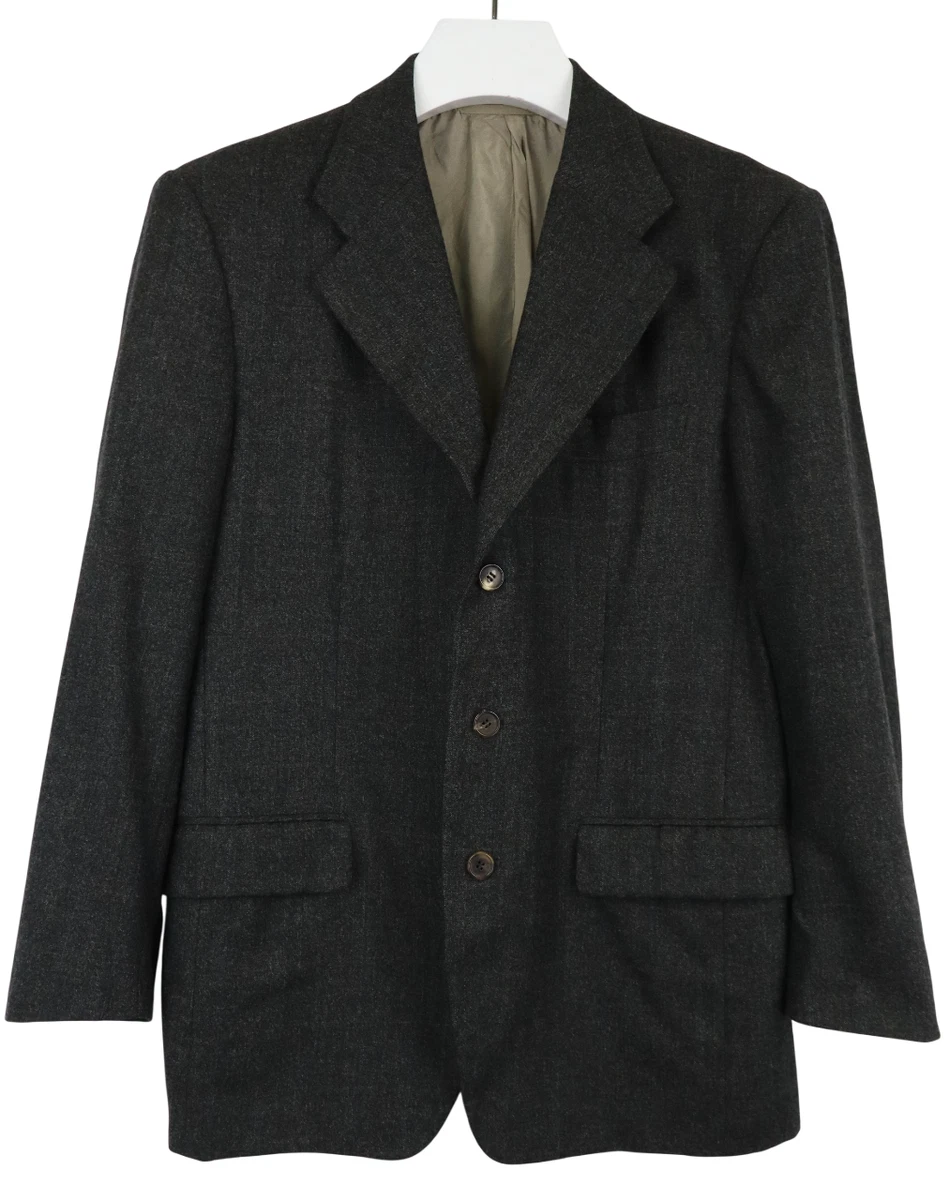 Manteau De Sport Homme Hugo Boss - Taille 48L - Laine Noire Et Blanc à Motif Check - Occasion Très Bon état
