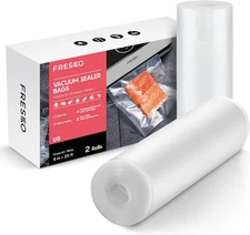 8"X20' Vacuum Sealer Bags for Food, 2 Rolls Customized Size Storage Bags with BP