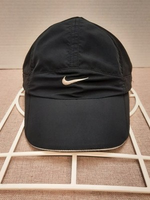 Nike Featherlight Tailwind Cap Hat Black Dri Fit 7 Panel Breathable 