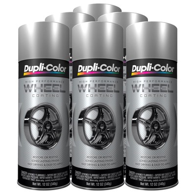 Duplicolor HWP101 (6-Pack), High Performance Wheel Paint, Silver, 12 oz Aerosol