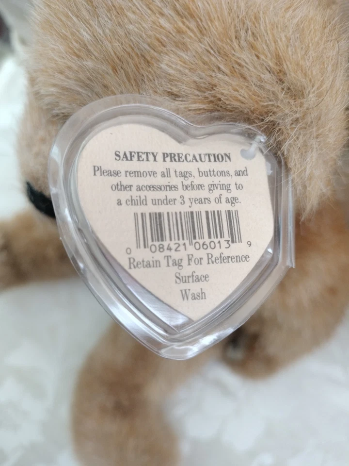 Colección Ty Attic Treasures, Digby, patas articuladas posables, estilo 6013. Etiqueta 1993 Foto 4 de 4