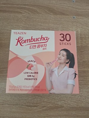 US Seller TEAZEN Kombucha 30 Sticks  Peach Flavor 