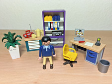 Playmobil Büro Einrichtung mit Schreibtisch Regal und Zubehör für das Wohnhaus