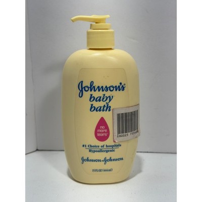 Vintage 1996 Johnsons Baby Bath 15oz Pump Bottle No More Tears Hypoallergenic