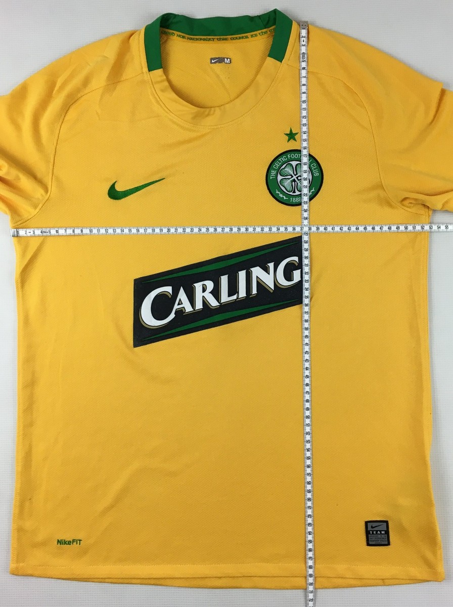 Celtic Glasgow 2008/09 2009 Nike Carling long sleeve shirt yellow